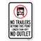 Signmission Driveway Sign No Trailers Beyond This Po Heavy-Gauge Aluminum Sign, 12" x 18", A-1218-24126 A-1218-24126 - alternate 1
